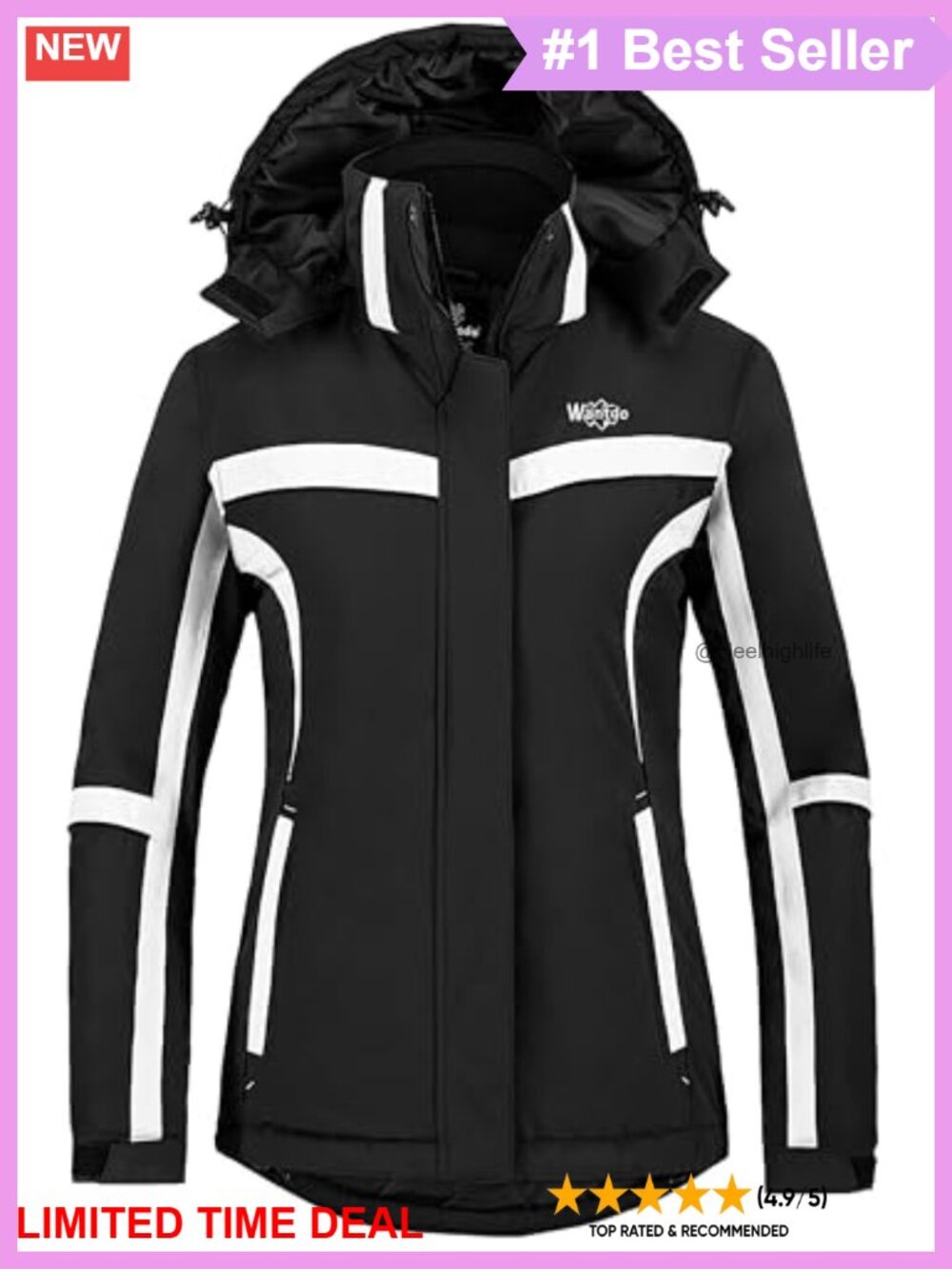 Waterproof Ski Jacket Warm Insulated Winter Snow Coat Snowboard